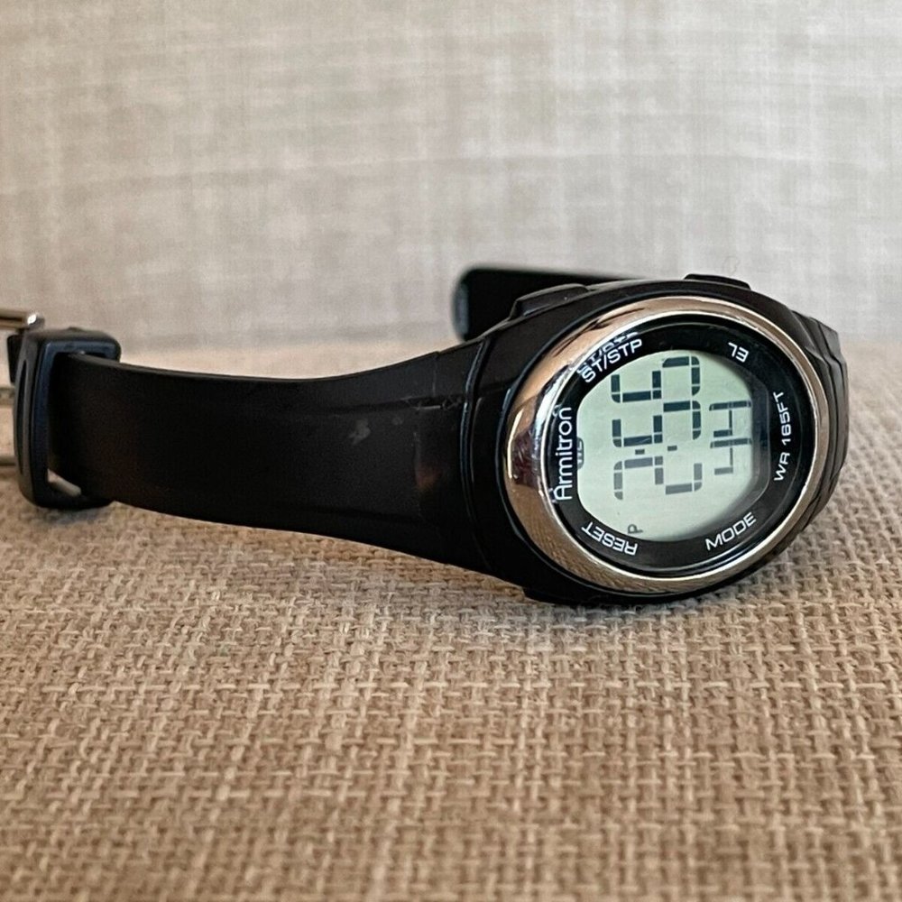 Armitron Women Wrist Watch Digital Sport Black Rubber Band Multi function Watch - Picture 4 of 11